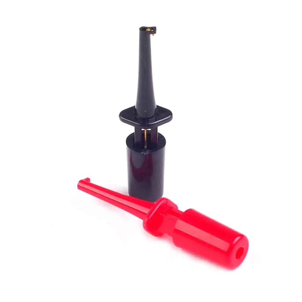 yingke 100pcs 1.7'' Test Hook Probe Spring Clip For Pcb Smd Ic Redblack Each 50pcs