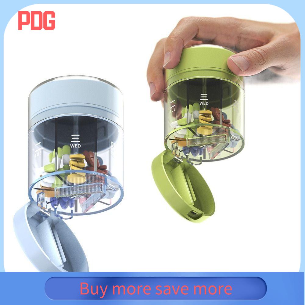 PDG 2 trong 1 Hộp đựng thuốc Trong suốt 7 ngày Máy cắt thuốc Di động Chống ẩm Máy phân phối thuốc dành cho Nhà  Du lịch