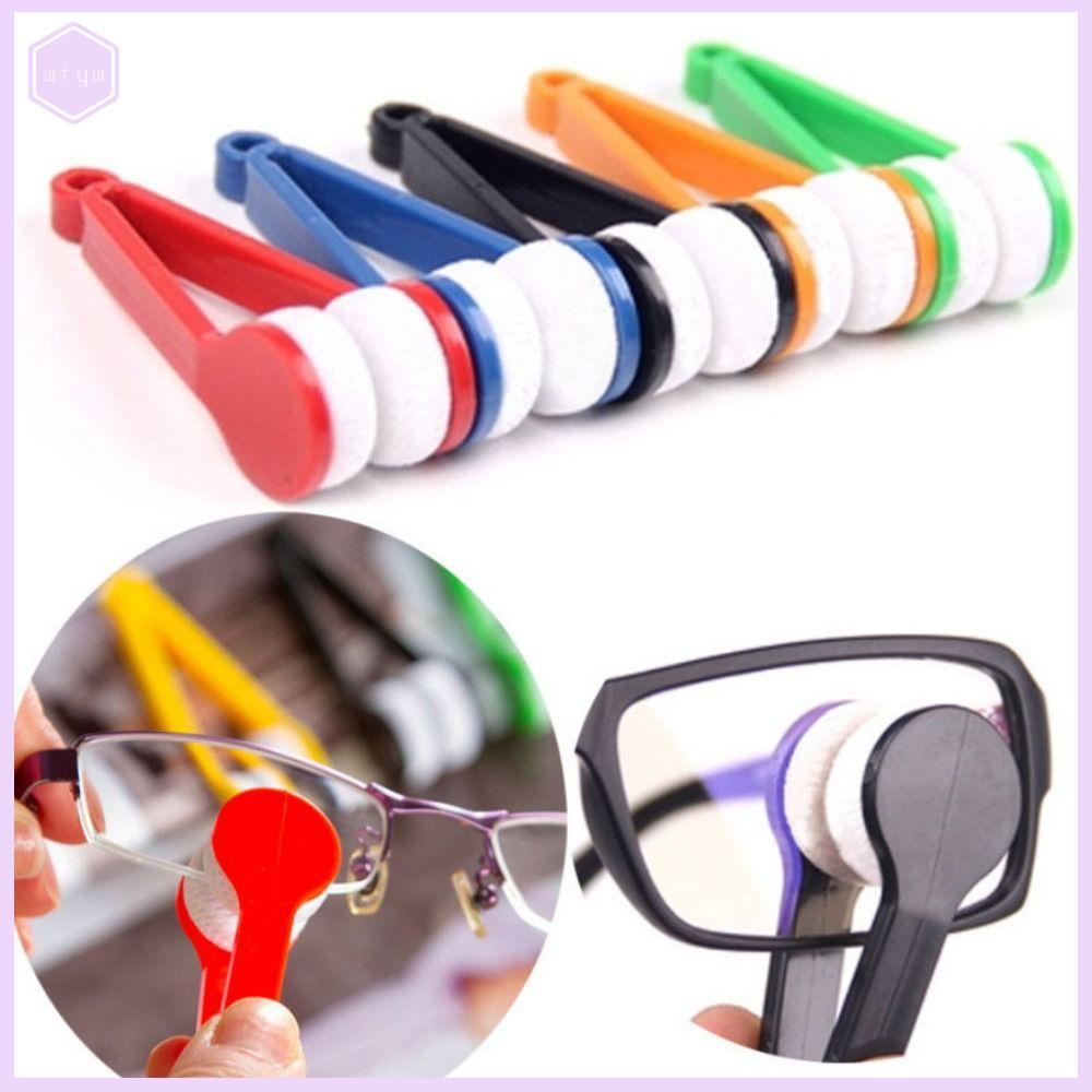WFYW Hai Cọ lau kính Sợi siêu mịn Mini Cọ Kính Sáng Tạo Dụng cụ lau kính mắt Bàn chải lau kính đa năng