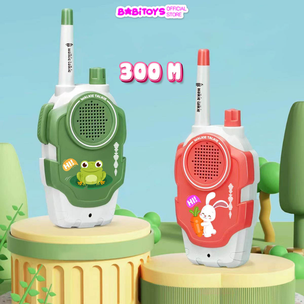 [Tặng Pin] Set 2 máy bộ đàm đồ chơi cho bé, bộ đàm 2 kênh đàm thoại 2 chiều phạm vi 300m cho bé vui chơi d2231