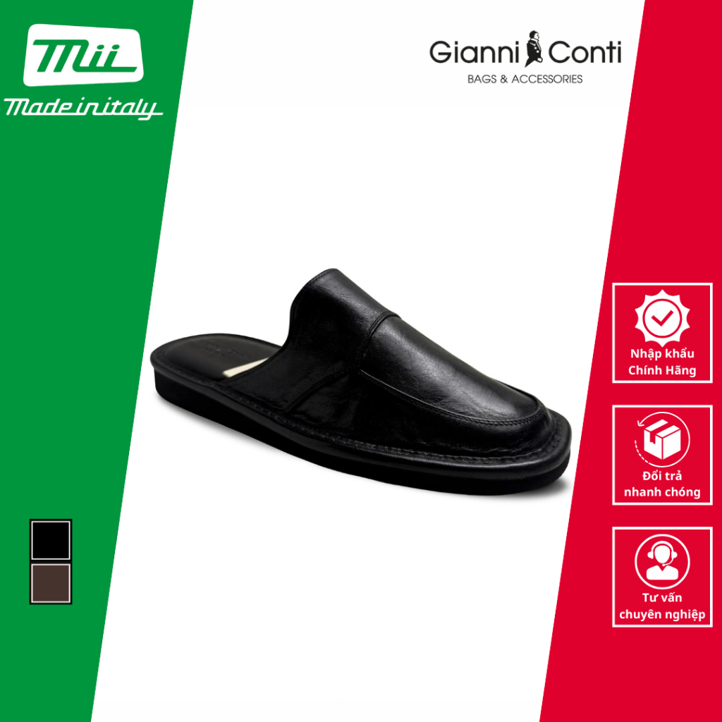 Dép Sục Nam Gianni Conti Mule Bằng Da Thật - Sản Xuất Thủ Công Tại Italy_9405498-21