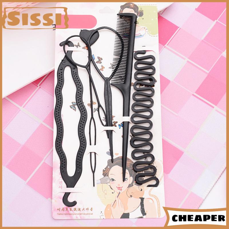 Sissi 6 cái bộ trẻ em Curler tóc bện bảo trì Xoắn Ốc Xoắn công cụ tạo kiểu tóc