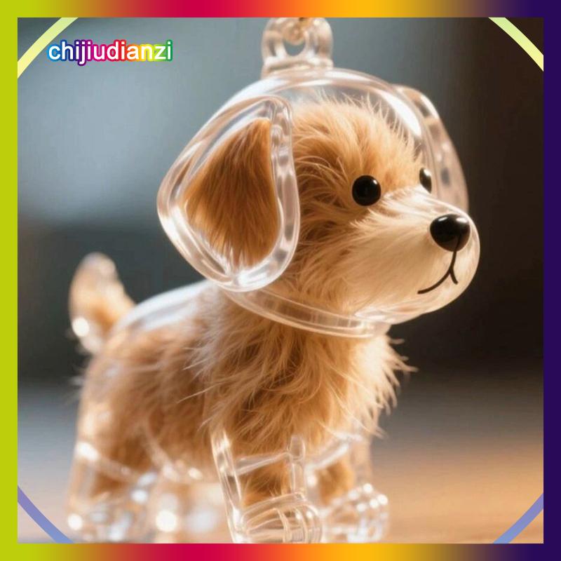 chijiudianzi Rõ ràng Puppy tóc tưởng niệm lưu niệm viên nang pet của chó lông container tự làm mặt dây chuyền Keychain trang trí vật nuôi những người yêu thích nhà hiển thị Quà Tặng - 9
