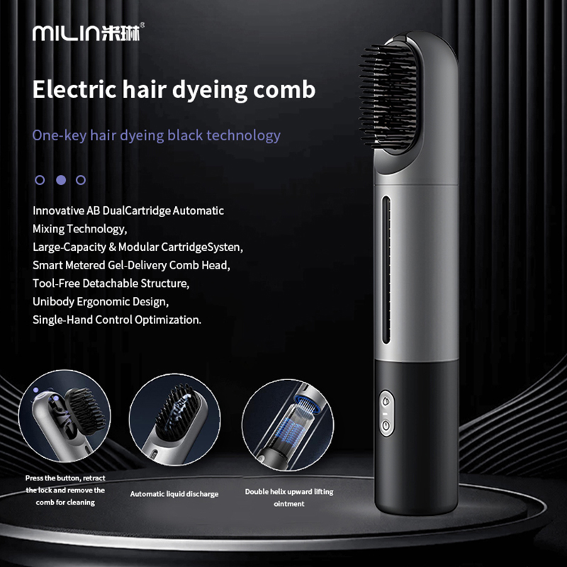 Automatic Stirring Electric Hair Dyeing Comb Uniform Liquid Large Capacity Intelligent Washable Hair Dyeing Comb ราคา 1,260 บาท*ส่งฟรี