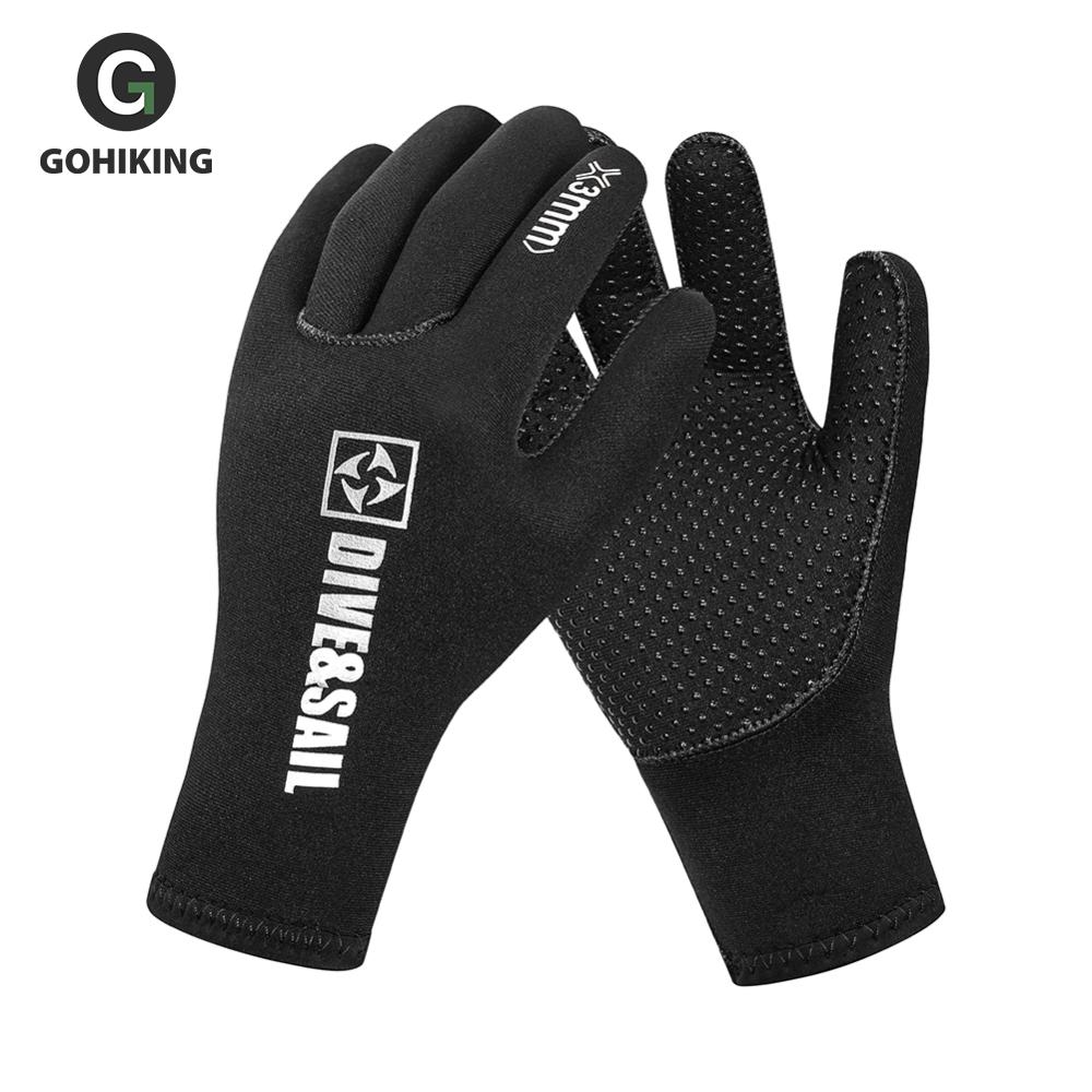 【New Arrival】3mm Five Finger Dive Gloves Anti Slip Wetsuit Gloves UV Protection Surfing Gloves for Diving Snorkeling Surfing