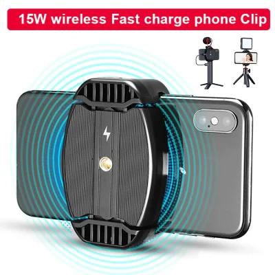 ULANZI ST-13 Wireless Fast Charging Phone Holder Clip Charger Vlog Tripod Mount for Smartphone
