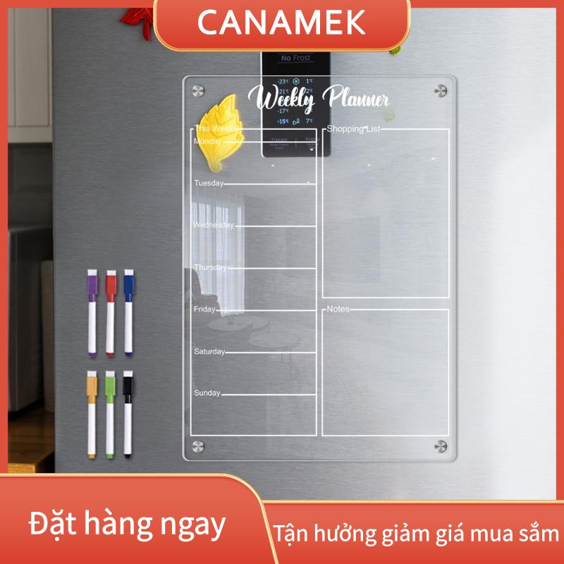 CANAMEK Rõ ràng khô xóa bảng Acrylic từ xóa lịch bảng trắng tủ lạnh nam châm kế hoạch bảng tái sử dụng bản ghi nhớ bảng trắng