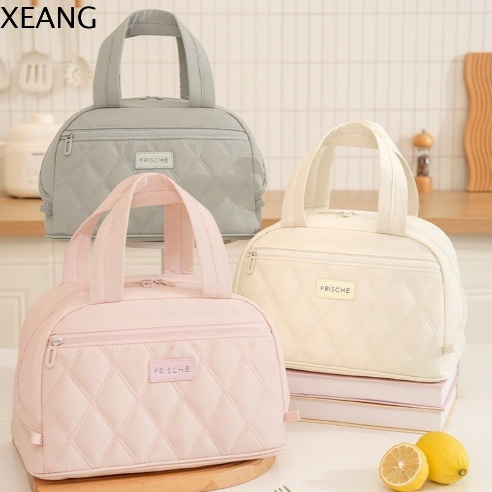 XEANG Dung lượng lớn Túi đựng đồ ăn trưa cầm tay Có lớp cách nhiệt Chống rò rỉ Túi giữ nhiệt thực phẩm Người tổ chức thực phẩm Có thể tái sử dụng Túi đựng thực phẩm Du lịch