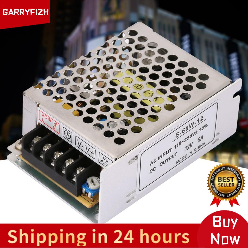 GARRYFIZH HS6012 12V5A Switching Power Supply 60W แรงดันไฟฟ้าสากลสำหรับกล่องไฟ LED ป้ายโฆษณา Illuminated Letter Light ราคา 177 บาท*ส่งฟรี
