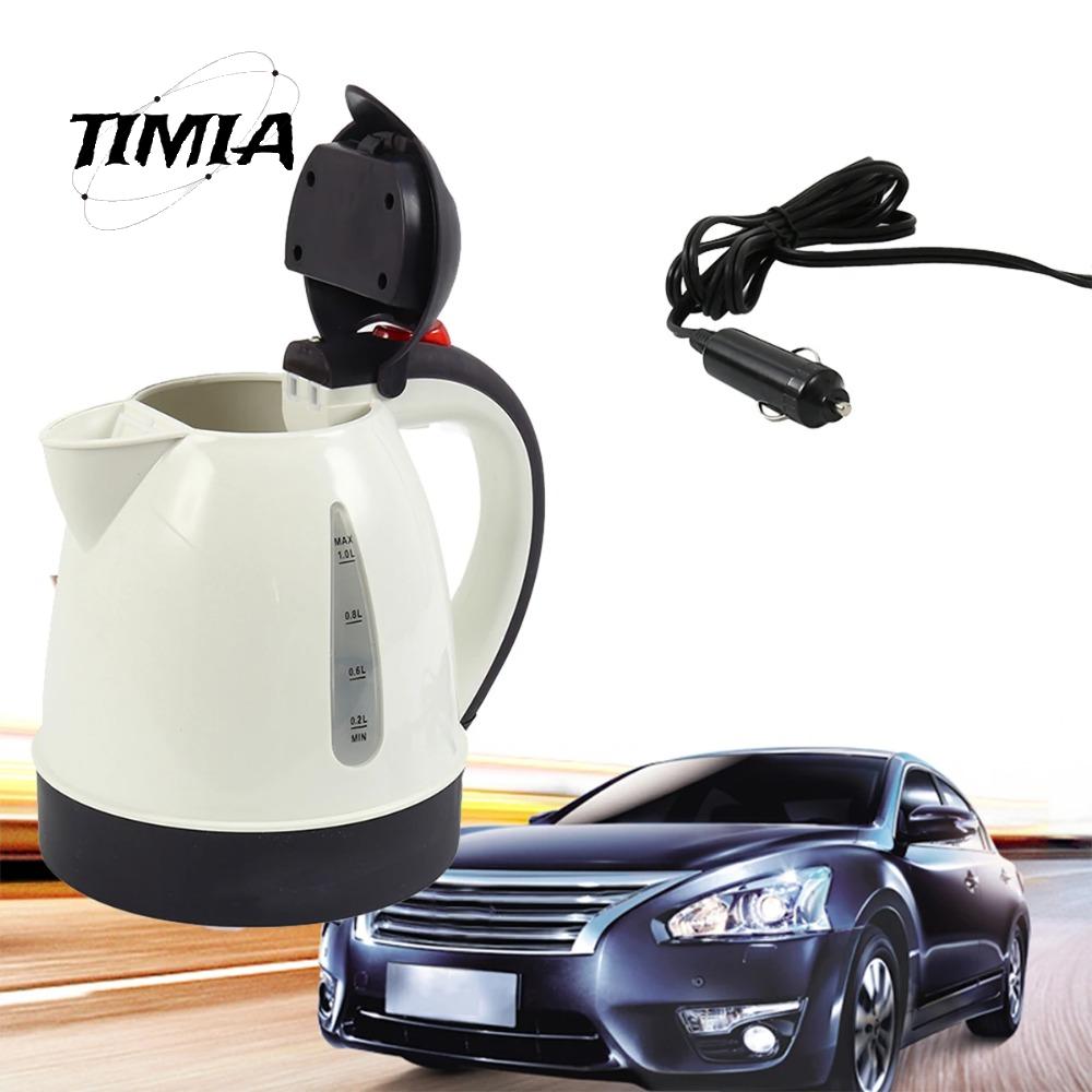 TIMIA 1000ml Ấm đun nước điện xe hơi Di động 12V 24V Bình nước nóng xe hơi Nồi hơi nước Bền Bình trà nóng cho xe tải Du lịch