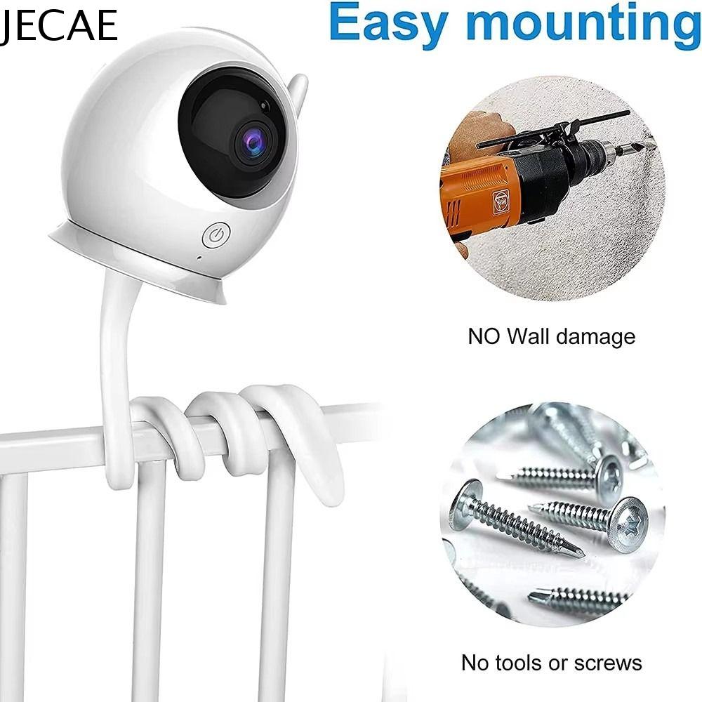 JECAE Phổ thông Giá đỡ màn hình cho bé Linh hoạt Silicon Giá đỡ máy ảnh cho bé Gấp Không có lỗ gắn Giá đỡ Webcam Thanh nôi cũi