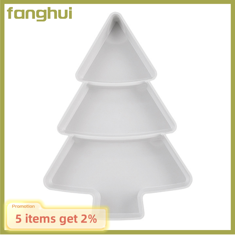 Fanghui 1 cái hình cây thông giáng sinh phòng khách kẹo đồ ăn nhẹ hạt khay đựng đồ ăn nhẹ nhà đồ dùng nhà bếp khay đĩa ăn sáng Bộ đồ ăn