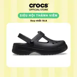Giày Clog Trẻ Em Crocs Classic Mary Jane - Black - 210615-001