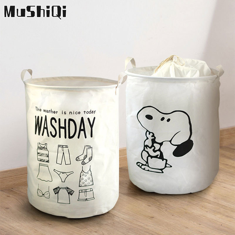 Independent laundry basket Clothes basket Dirty clothes basket Cloth quality Dirty clothes basket Foldable Storage basket Dirty clothes storage bucket Cotton and linen laundry basket ราคา 104 บาท*ส่งฟรี