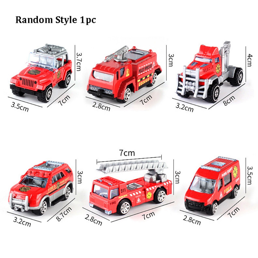 JINSONGAAA Đa phong cách Xe cứu hỏa đồ chơi trẻ em Hợp  1:64 Mô hình chữa cháy đúc  loại  Xe công trình cứu hộ - 5