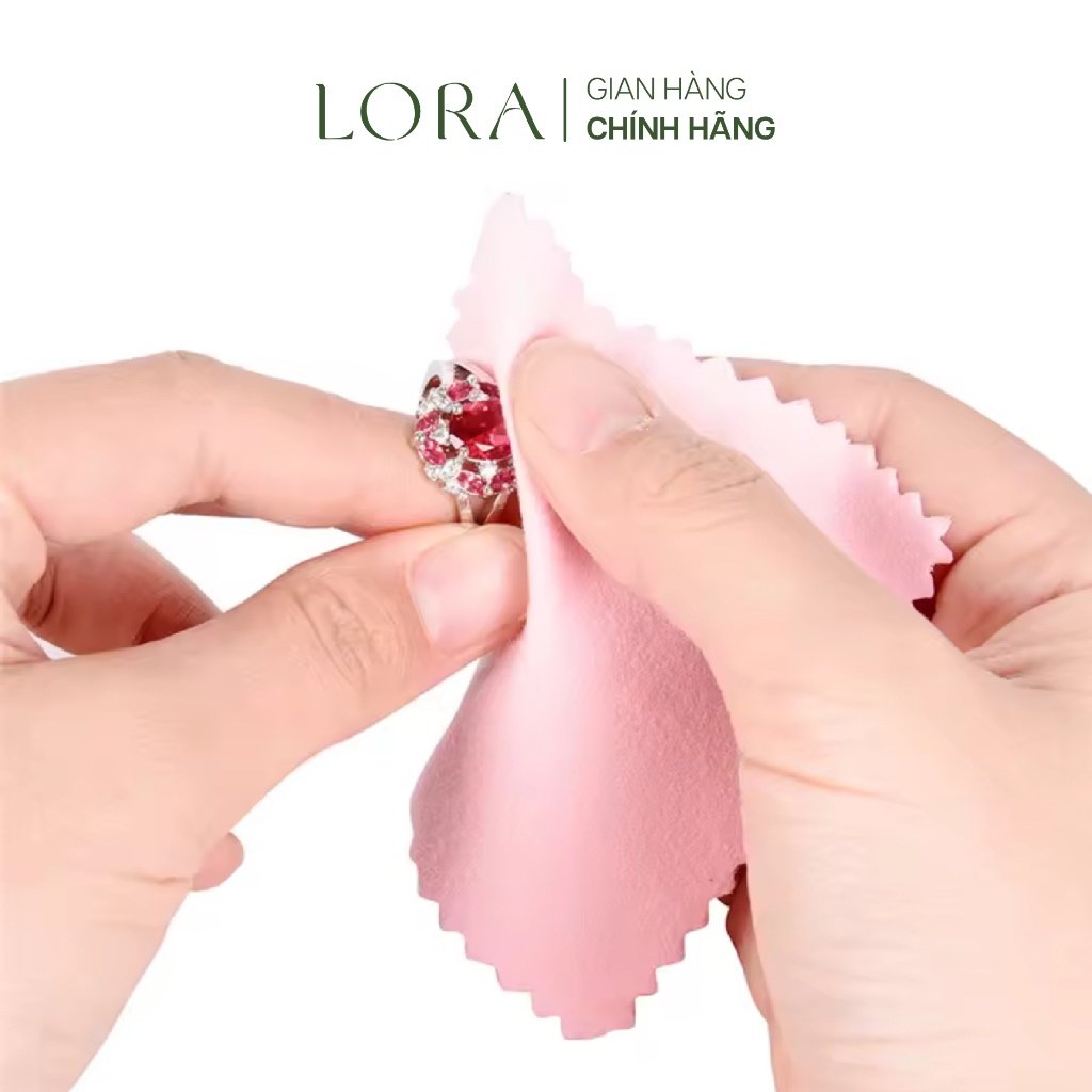 Khăn Lau Làm Sáng Trang Sức Vàng Bạc Lora
