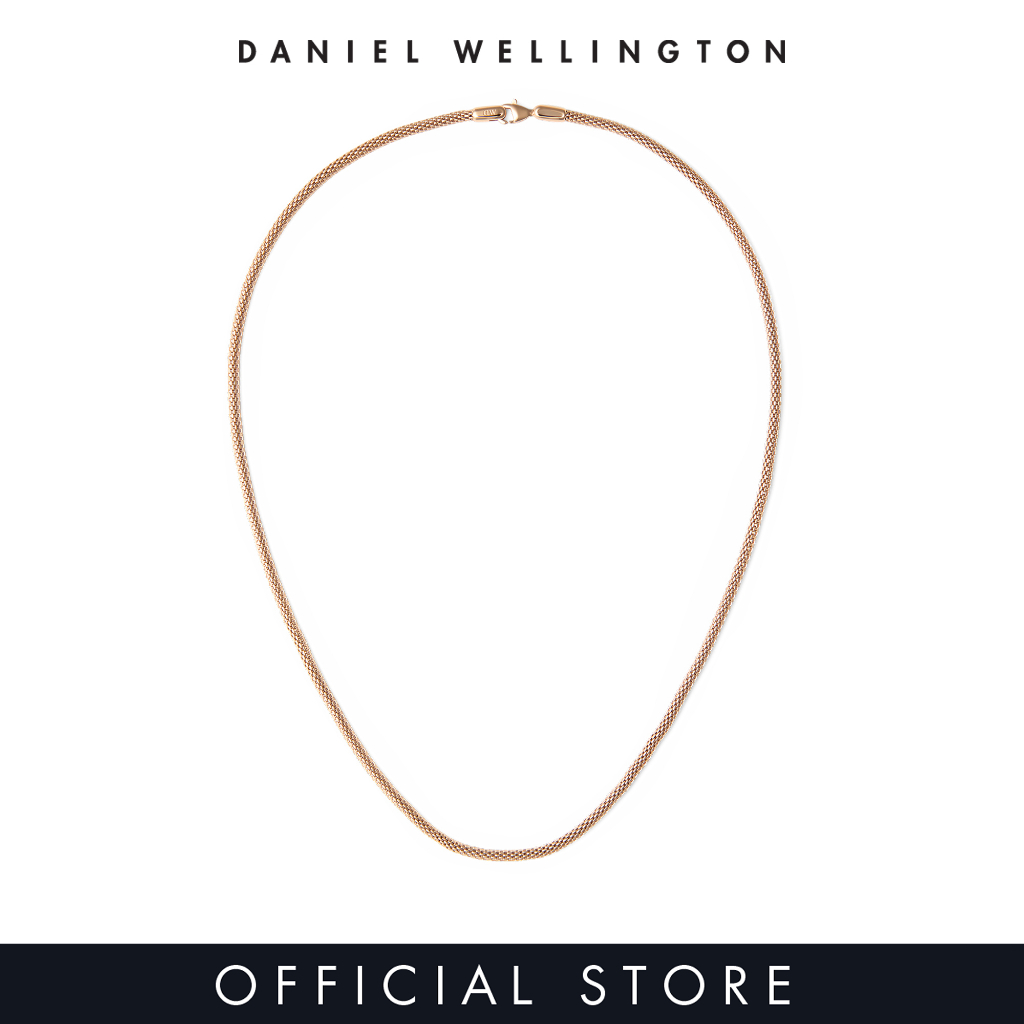 Daniel Wellington Tide Mesh Necklace Rose Gold - Unisex Necklace for women and men stainless steel Necklace DW Official Authentic Original