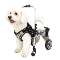YITAQI MALL 2/4 Wheel Mobility Pet Mobility Cart Adjustable Lightweight Aluminum Pet Rehabilitation Wheelchair Pet Stroller Rehabilitation Training Animal Assistance Bracket Disabled Dogs