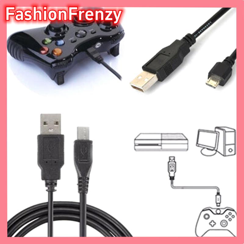 FashionFrenzyY Dây cáp dữ liệu Sạc Micro USB màu đen cho Bộ điều khiển PlayStation 4 PS4