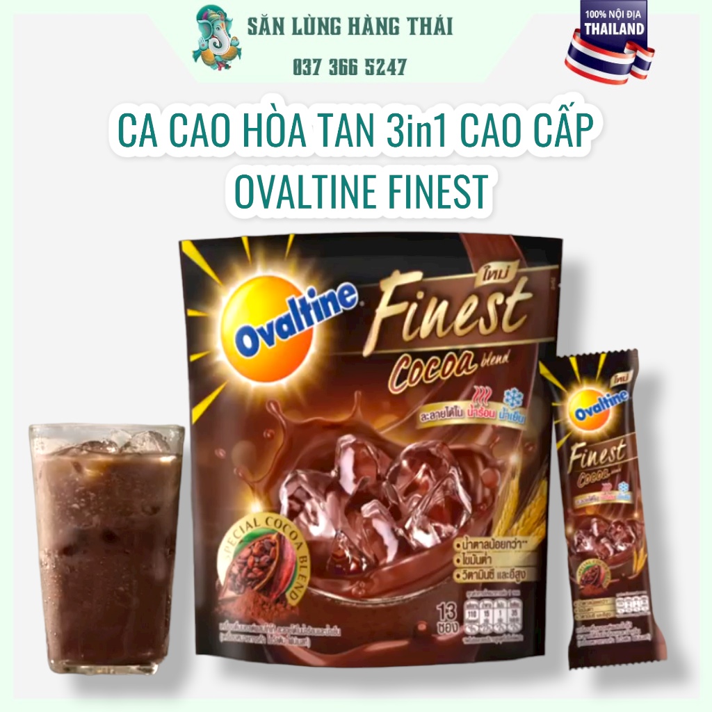 Ca Cao Hòa Tan 3in1 Cao Cấp Ovaltine Finest Thái Lan - SẢN PHẨM RẤT ĐƯỢC ƯA CHUỘNG TRÊN THỊ TRƯỜNG KHÁCH YÊU TRẢI NGHIỆM THỬ NHÉ SẢN PHẨM TỐT CHẤT LƯỢNG CAO