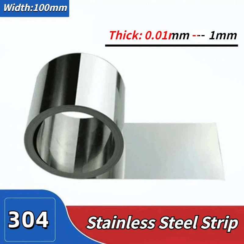 1 Meter Width 10 - 100mm 304 Stainless Steel Foil Strip Steel Foil Roll Narrow Strip Thick 0.1mm 0.2mm 0.25mm 0.3mm 0.4mm 0.5mm - 1420 - View #4