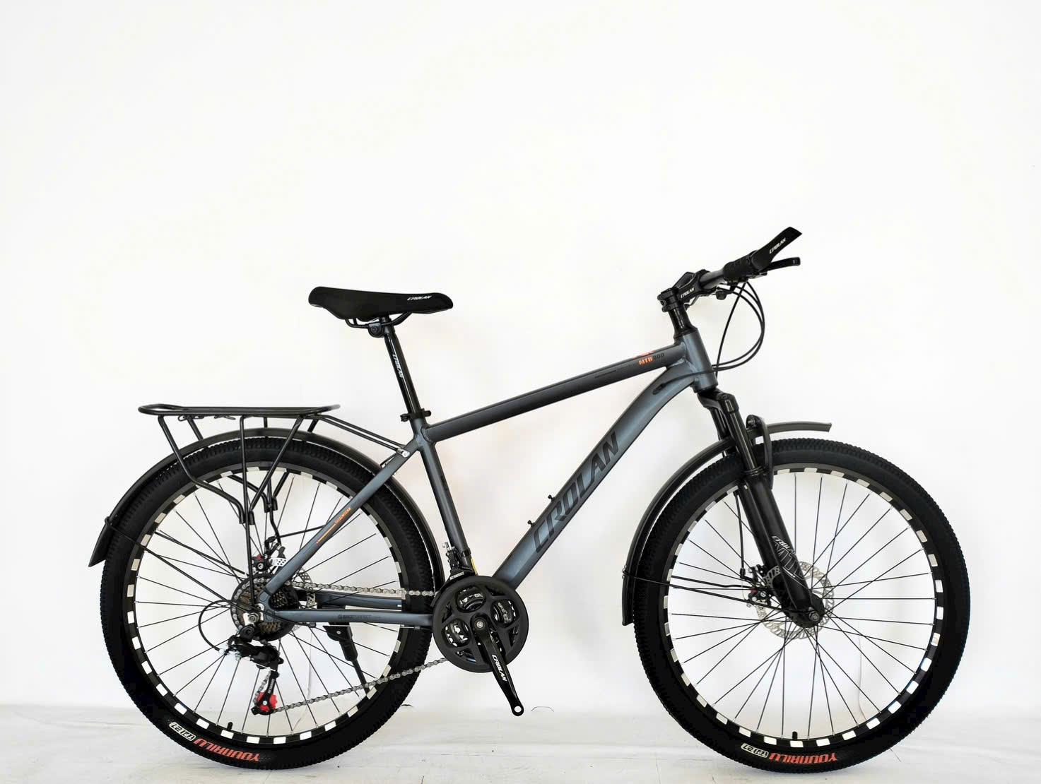 (khung nhôm)Xe đạp địa hình CROLAN 21 tốc độ khung nhôm chắc chắn tải trọng 150kg kèm gacbaga 2 size