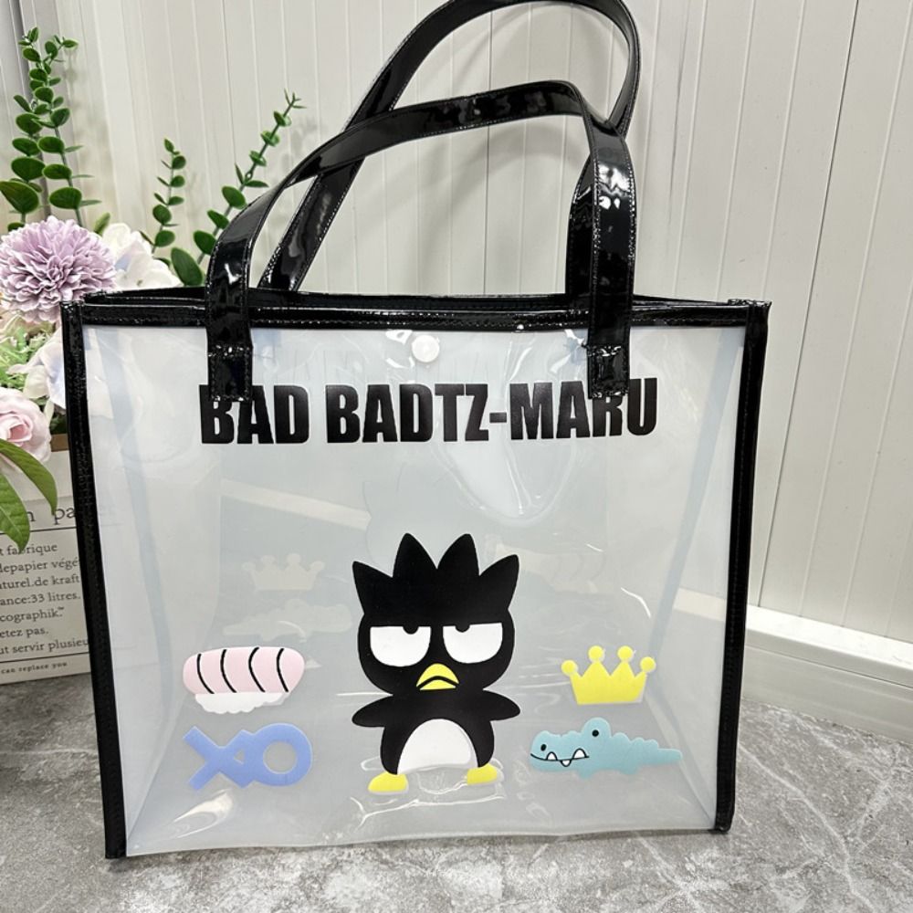 GOUPDO Trong suốt Túi xách thạch sanrios Anime Hoạt hình dễ thương Túi tote du lịch  Tay cầm bền Túi giặt - 3