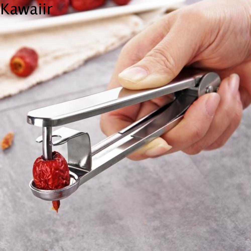 KAWAIIR Đa chức năng Thiết thực Ô Liu Anh Đào Nhà bếp Máy đánh răng trái cây Dụng cụ khử trùng Dụng cụ loại bỏ hạt lõi trái cây Dụng cụ làm răng giả ngày Đỏ
