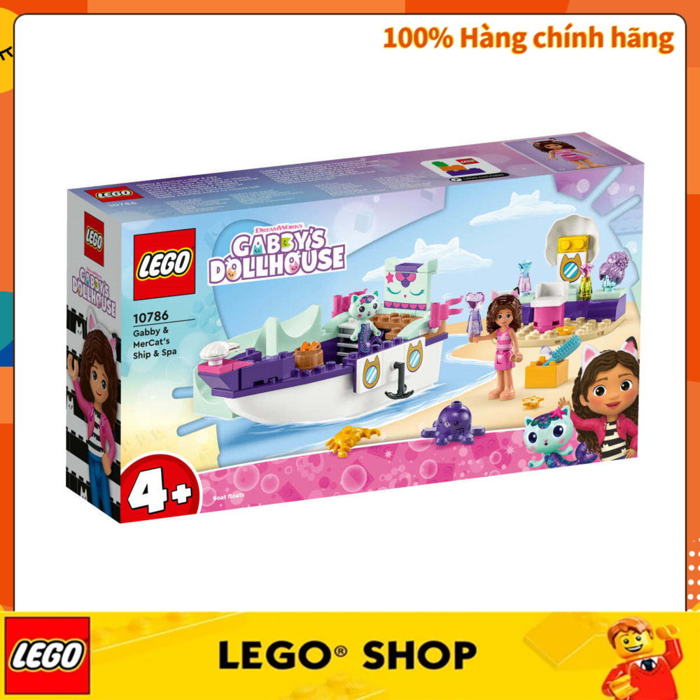 100% chính hãng LEGO 10786 Gabby s Dollhouse Gabby & MerCat s Ship & Spa