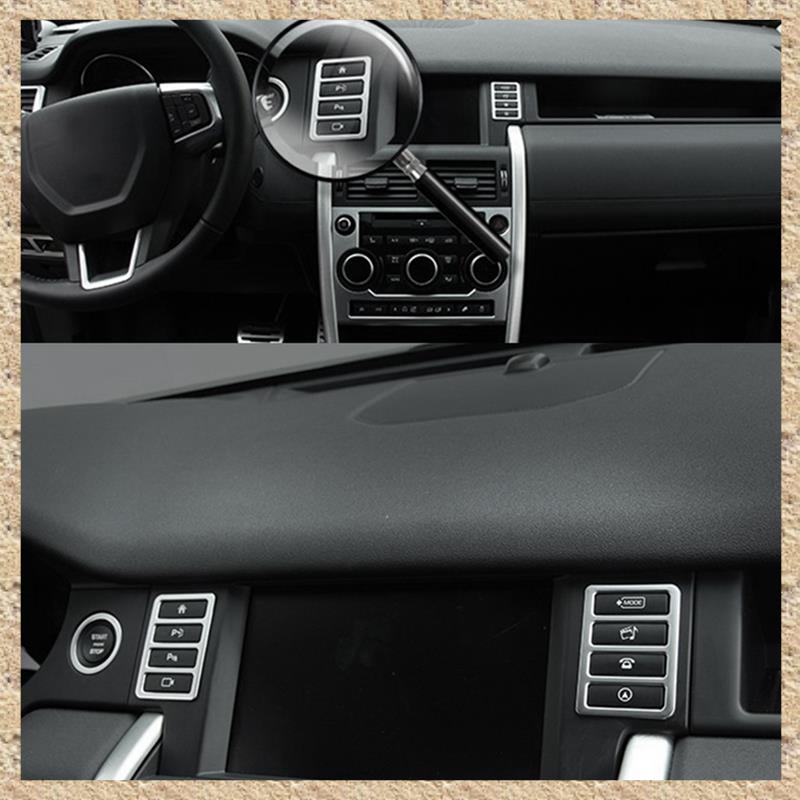 (BAPQ) 2 PCS Car Consoles Multimedia Button Frame Trim Cover Car Accessories Dashboards Decoration Plastic For Sport 2015-2019