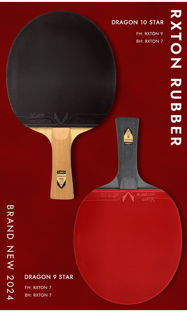 Raquette De Ping-pong Loki Dragon 10 étoiles - Certifiée ITTF, Qualité Pro !