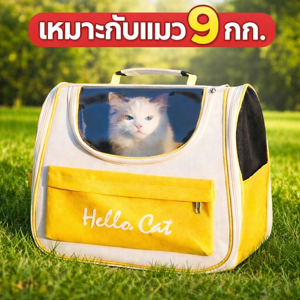 กระเป๋าแมว กระเป๋าหมา เป้สัตว์เลี้ยง 10KGใบใหญ่มาก พับเก็บ