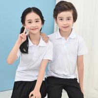 Polo Shirt Cotton Plain White Unisex Boy Girl Baby T-Shirt Collar Jewel Baptismal Shirts Upcycled fabrics