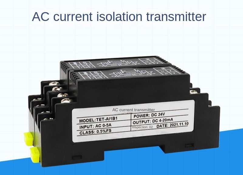 Bộ Chuyển Đổi Dòng/Điện Áp  TET-AI 0-5A/500V sang 4-20mA, 2 Dây, 24V, Tương Thích RS485, Tự Động Hóa Công Nghiệp - AC0-500V/0-10V