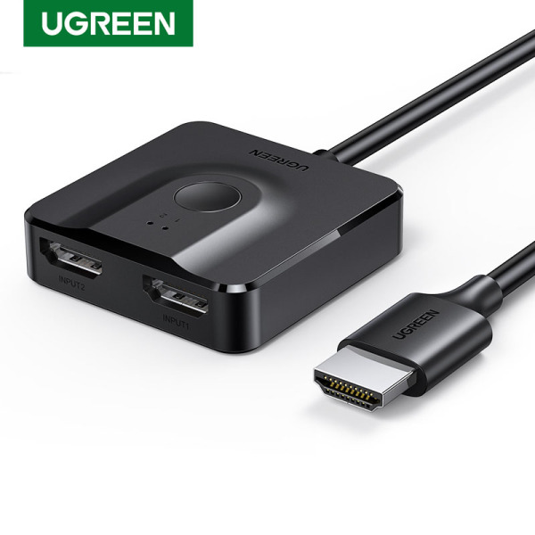 UGREEN HDMI two-way switcher (two cut one / one point two) with HDMI cable Singapore
