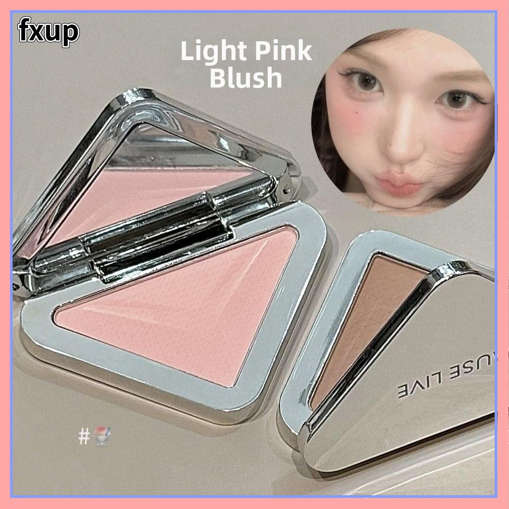 FXUP Mờ Kem má hồng hình tam giác Không nhờn Dễ dàng đẩy Kem má hồng trà sữa ngọt ngào  Bền bỉ Má Hồng dành cho trang điểm