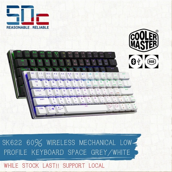 COOLER MASTER SK622 WIRELESS 60% MECHANICAL KEYBOARD WITH LOW PROFILE SWITCHES Singapore