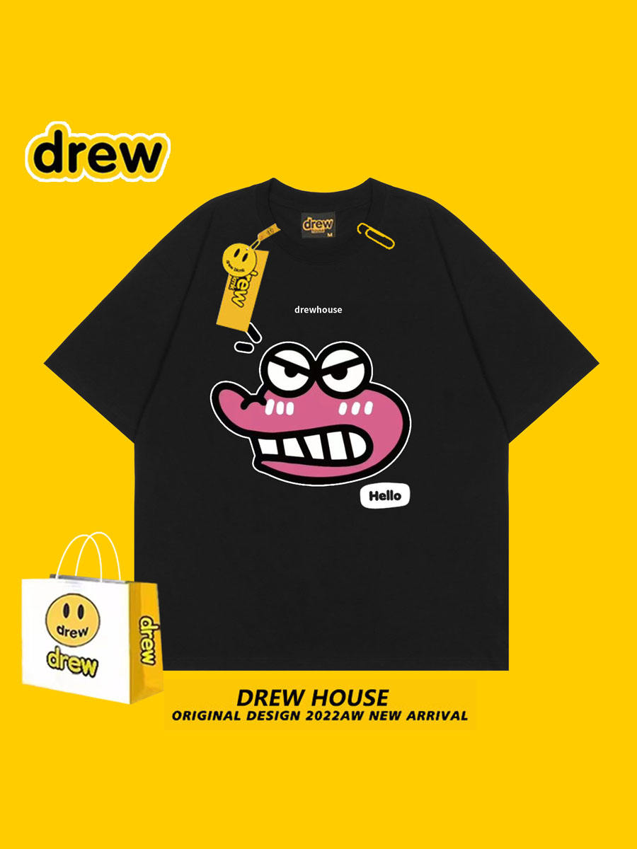 Drewhouse Smiley Face Crayon Shin-chan Joint Monster Fun And Cute Print Summer Loose And Versatile Couple T-Shirt ราคา  559 บาท*ส่งฟรี