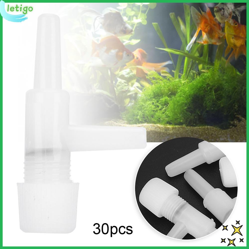 LETIGO 30PCS Set Trắng Van điều khiển không khí Có thể điều chỉnh Nhựa Bộ điều chỉnh không khí bể cá Bền bỉ Cài đặt dễ dàng Phụ kiện bể cá Bể cá