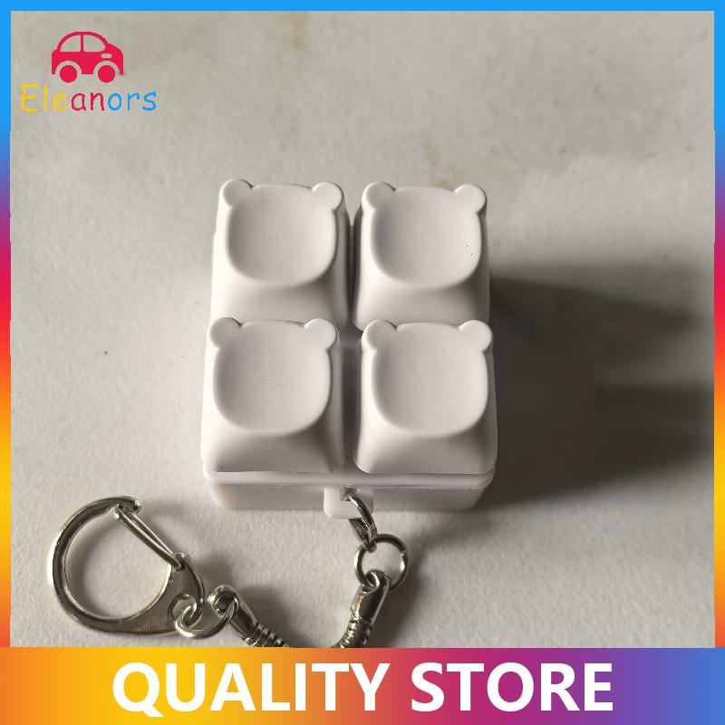 [Eleanor] 1pcs chàng trai cô gái chống căng thẳng ngón tay Bàn phím trò chơi Keychain ﻿không có ánh sáng giải nén 9 Bàn phím Đồ chơi chìa khóa cho người lớn Antistress đồ chơi - 4