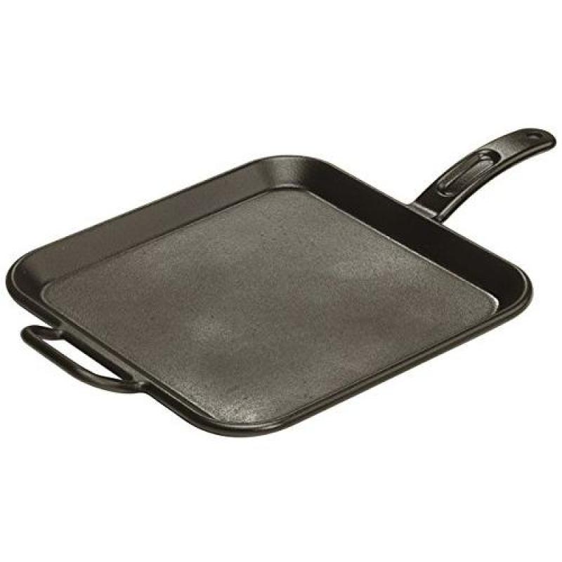 Lodge Pro-Logic 12 Inch Square Cast Iron Griddle. Pre-Seasoned Grill Pan with Dual Handles Singapore