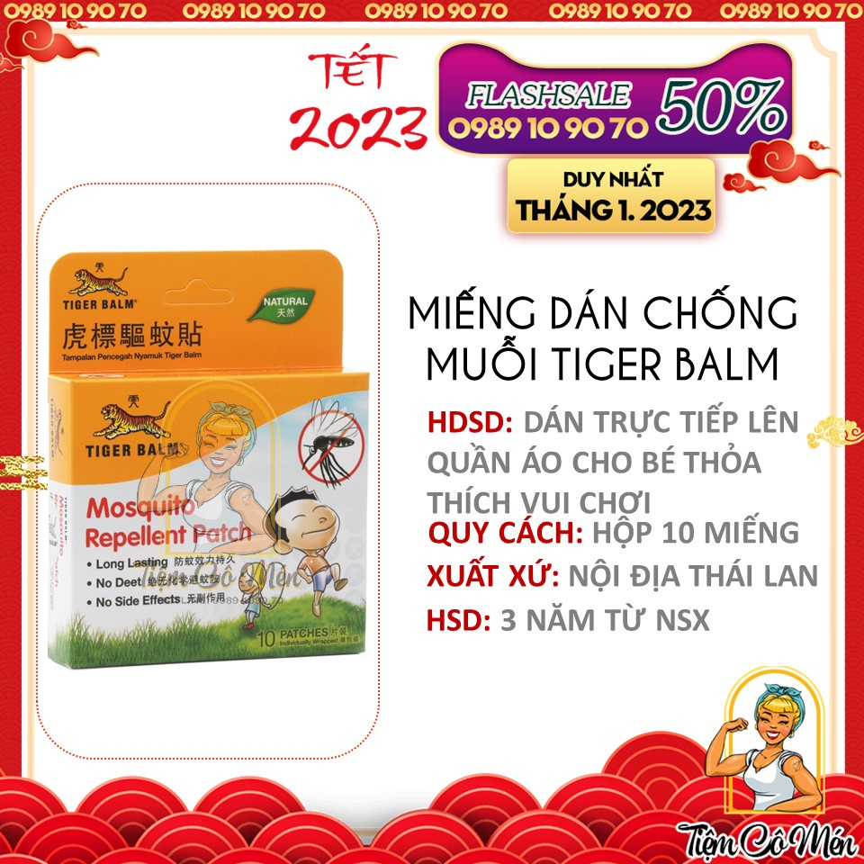 Miếng Dán Chống Muỗi Cho Bé - Tiger Balm Mosquito Repellent Patch Thái Lan