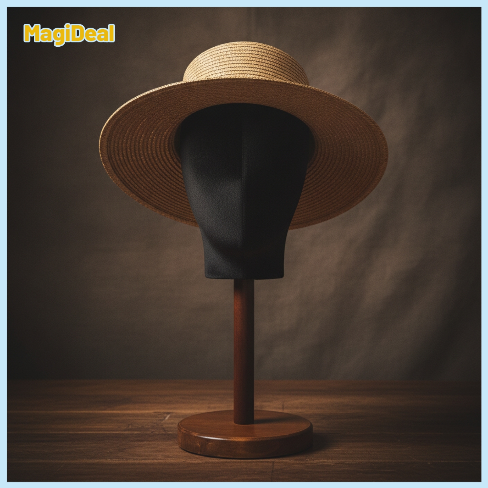 MagiDeal Velvet-Covered Mannequin Head with Wooden Base Vintage-Style Head Mannequin Countertop Hat Display Stand Sturdy for Milliners ราคา 1,363 บาท*ส่งฟรี