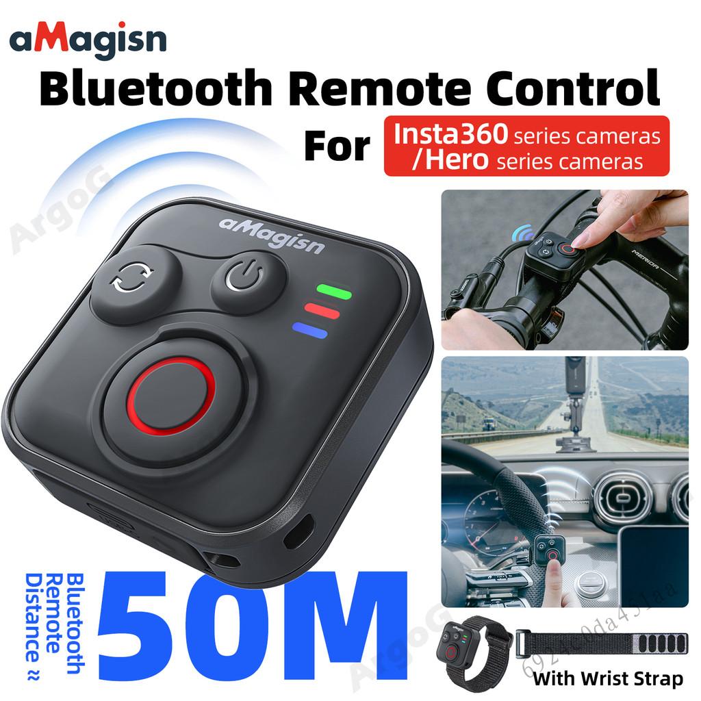 Điều khiển từ xa Bluetooth chống nước mini cho máy ảnh hành động Insta360 Hero - Phạm vi 50m có dây đeo cổ tay