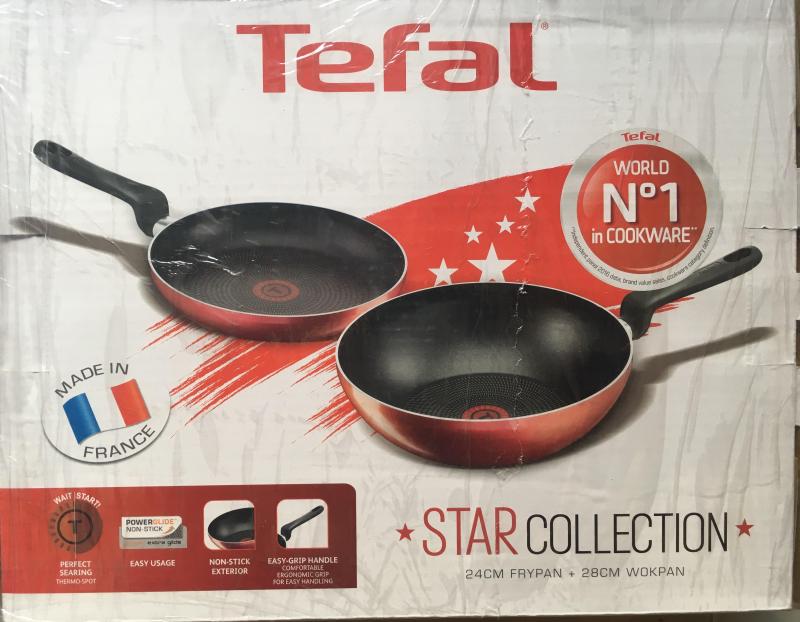Tefal 24cm Fry Pan + 28cm Wok Pan Singapore