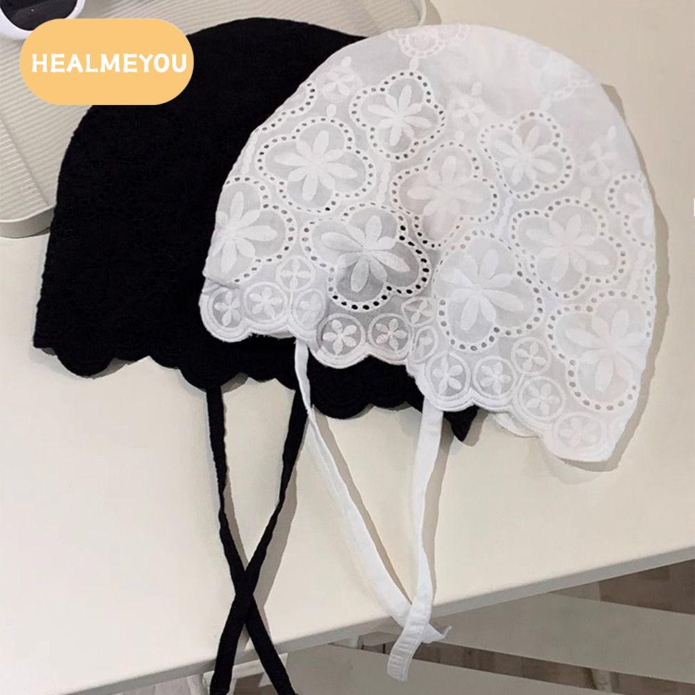 HEALMEYOU ขุดเจาะ หมวกลูกไม้ปัก ระบายอากาศได้ดี วายทูเค หมวกกะโหลก ย้อนยุค สาวเผ็ด หมวกบีนนี่ ชุดและเครื่องประดับ ราคา 173 บาท*ส่งฟรี