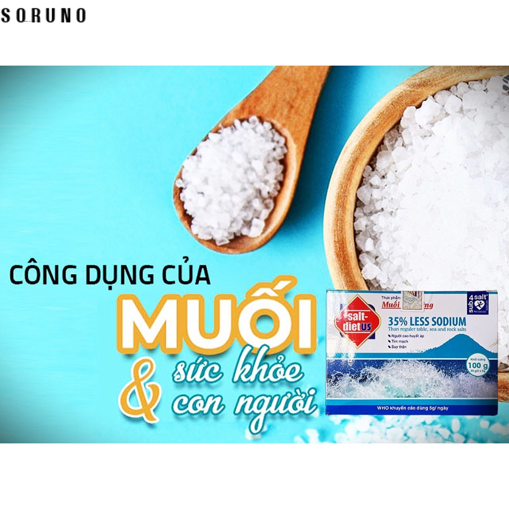 Muối ăn kiêng Kali Salt giảm natri hỗ trợ chế độ ăn cho người tiểu đường phù hợp cho người cao huyết áp suy thận hàng mới miễn phí vận chuyển khuyến mãi bảo hành chính hãng