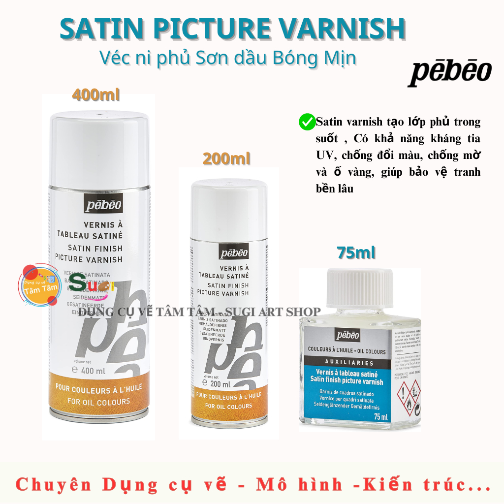 Véc Ni phủ bóng Sơn Dầu - Satin Finish picture varnish