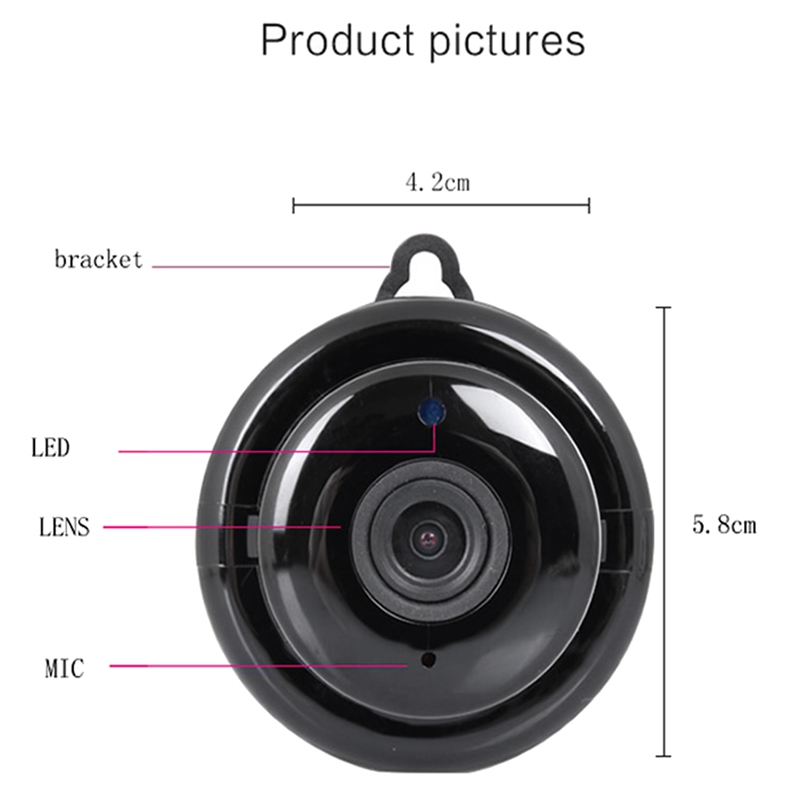 Mini Wifi IP Camera HD 1080P Security Wireless Indoor Camera V380 Night Vision Motion Detection Baby Monitor Camera