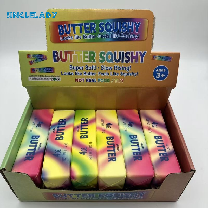 Butter Squishy Toy - Super Soft Slow Rising Stress Relief Squishy Looks Like Butter Feels Like Fun ราคา 44 บาท*ส่งฟรี
